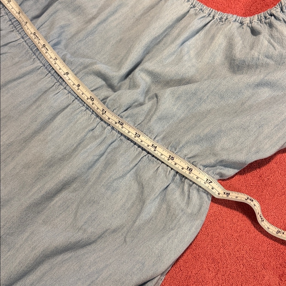 Old Navy Light Blue Puff Sleeve Mini Dress - Picture 10 of 13